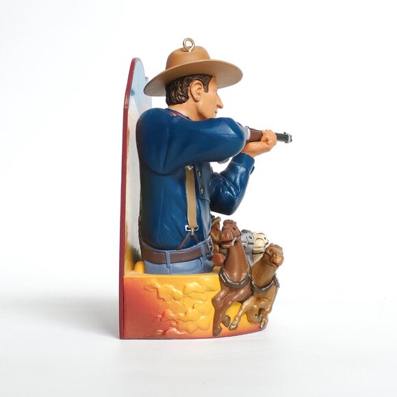 CARLTON CARDS JOHN WAYNE Ornament with Sound An American Icon WESTERN Stagecoach - Picture 4 of 13